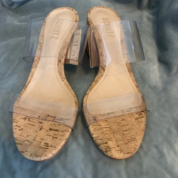 SCHUTZ Shoes - Schutz Victorie Cork Block Heel Sandals